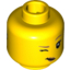 Набор LEGO Head Dual Sided Female Silver Goggles with Medium Azure Lenses / Dark Tan Eyebrows and Wink Pattern, Желтый