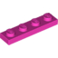 Набор LEGO Plate 1 x 4, Темно-розовый