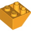 Набор LEGO Slope Inverted 45В° 2 x 2 [Ovoid Bottom Pin], Bright Light Orange