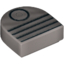 Набор LEGO Tile 1 x 1 Half Circle with piston print, Flat Silver