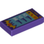 Набор LEGO FLAT TILE 1X2, NO. 174, Темно-фиолетовый