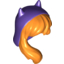 Набор LEGO MINI DOLL, WIG, STRAIGHT, W/ EARS, NO. 1 Batgirl, Оранжевый