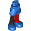 Набор LEGO Hips and Shorts - Right Black Leggings and Left Red Leggings - Blue Shoes - Harley Quinn, Голубой