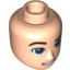 Набор LEGO Minifig Head Friends Male with Right Eyebrow arched higher than the Left - Blue Eyes - Open Smile with Teeth, Light Flesh