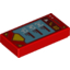 Набор LEGO FLAT TILE 1X2, NO. 179, Красный