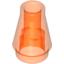 Набор LEGO Cone 1 x 1 [No Top Groove], Trans-Neon Orange
