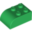 Набор LEGO Brick 2 x 3 with Curved Top, Зеленый