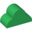 Набор LEGO Brick 2 x 4 x 2 No Studs, Triple Curved Top, Зеленый