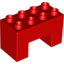 Набор LEGO Duplo, Brick 2 x 4 x 2 with 2 x 2 Cutout on Bottom, Красный