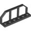 Набор LEGO Plate Special 1 x 6 with Train Wagon End Fence, Черный