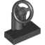 Набор LEGO Vehicle Steering Stand 1 x 2 with Black Steering Wheel, Черный