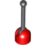 Набор LEGO Lever Small Base with Black Lever, Красный
