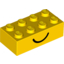 Набор LEGO Brick 2 x 4 with Smile and Frown Print on Opposite Sides, Желтый
