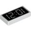 Набор LEGO Tile 1 x 2 with Digital Clock Print - '12:01' or '10:21', Белый