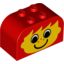 Набор LEGO Brick 2 x 4 x 2 Double Curved Top with Freckled Face Print, Красный
