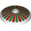 Набор LEGO Dish 4 x 4 Inverted [Radar] with Stripes Red/Green Petals Print, Белый