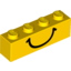 Набор LEGO Brick 1 x 4 with Black Smile Print, Желтый