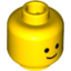Набор LEGO Minifig Head Standard Grin Print [Blocked Open Stud], Желтый