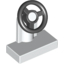 Набор LEGO Vehicle Steering Stand 1 x 2 with Black Steering Wheel, Белый