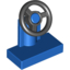 Набор LEGO Vehicle Steering Stand 1 x 2 with Black Steering Wheel, Голубой