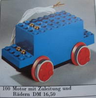 Набор LEGO 100-2 Мотор 4,5В с колесами (большой набор)