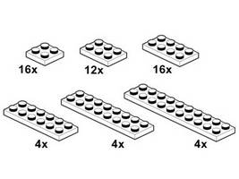 Набор LEGO 10056 Белые пластины 2 x N