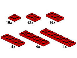 Набор LEGO 10058 Красные пластины 2 x N