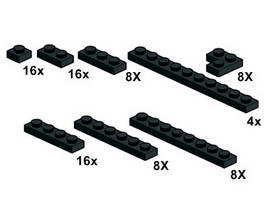 Набор LEGO 10061 Черные пластины 1 x N