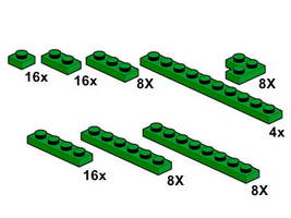 Набор LEGO 10063 Темно-зеленые пластины 1 x N