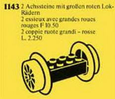 Набор LEGO 1143 Wheel Bricks with Large Red Train Wheels