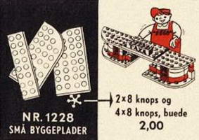 Набор LEGO 1228-2 Изогнутые кирпичики 4 x 8 и пластины 2 x 8