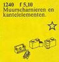 Набор LEGO 1240 Hinges and Tilted Bearings, Light Gray