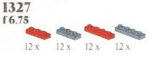 Набор LEGO 1327 Красные/черные пластины