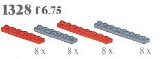 Набор LEGO 1328 Красные/черные пластины