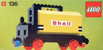 Набор LEGO 136 Tanker Waggon (Shell)