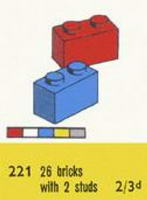 Набор LEGO 221-2 1 x 2 Кирпичики