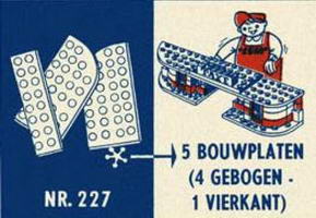 Набор LEGO 227 Изогнутые кирпичики 4 x 8 и пластины 2 x 8