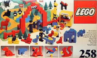 Набор LEGO 258 Зоопарк со строительной пластиной