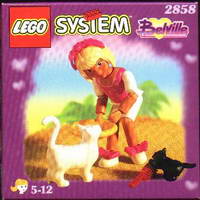 Набор LEGO 2858 Девочка с Двумя Кошками