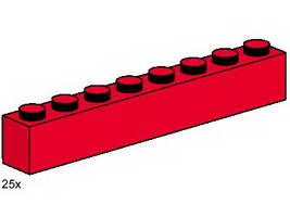 Набор LEGO 3482 1 x 8 Красные кирпичики