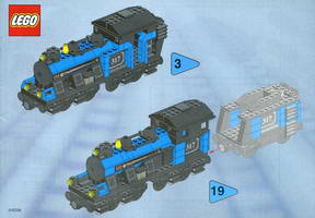 Набор LEGO 3741 Large Locomotive (base unit without color trim elements)