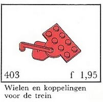 Набор LEGO 403-3 Train Couplers and Wheels (System)