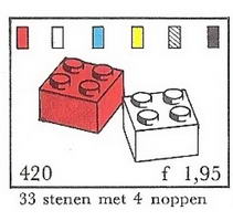 Набор LEGO 420-4 2 x 2 Кирпичики