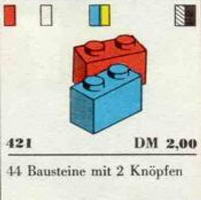 Набор LEGO 421 1 x 2 Кирпичики