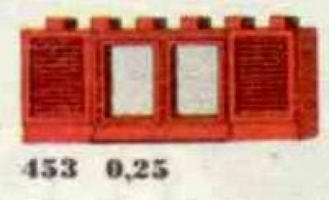 Набор LEGO 453-2 1 x 6 x 2 Окна со ставнями, красные или белые