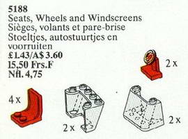 Набор LEGO 5188 Seats, Steering Wheels and Windscreens