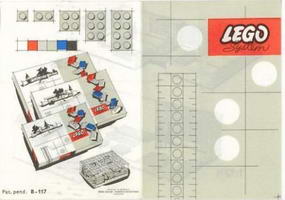 Набор LEGO 521-10 Пластины 1 x 1 и 1 x 2 - синие