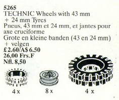 Набор LEGO 5265 Large Tires and Wheels / TECHNIC Wheels with 43 mm + 24 mm Tyres