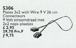 Набор LEGO 5306 Plates 2x2 with Wire 9 V 26 cm