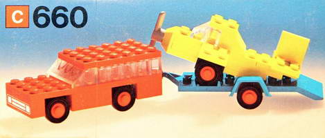 Набор LEGO 660 Car with Plane Transporter